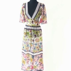 Zara colorful patterned robe dress kimono